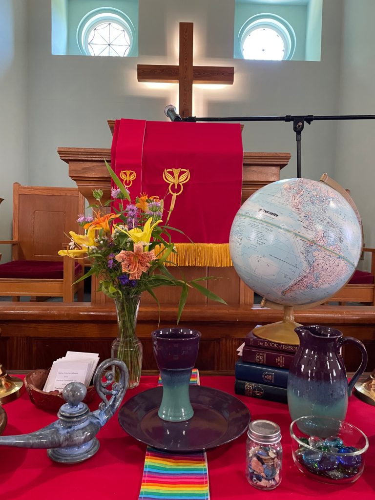 The altar at DCC on June 14th Pastor Lynne's last day.